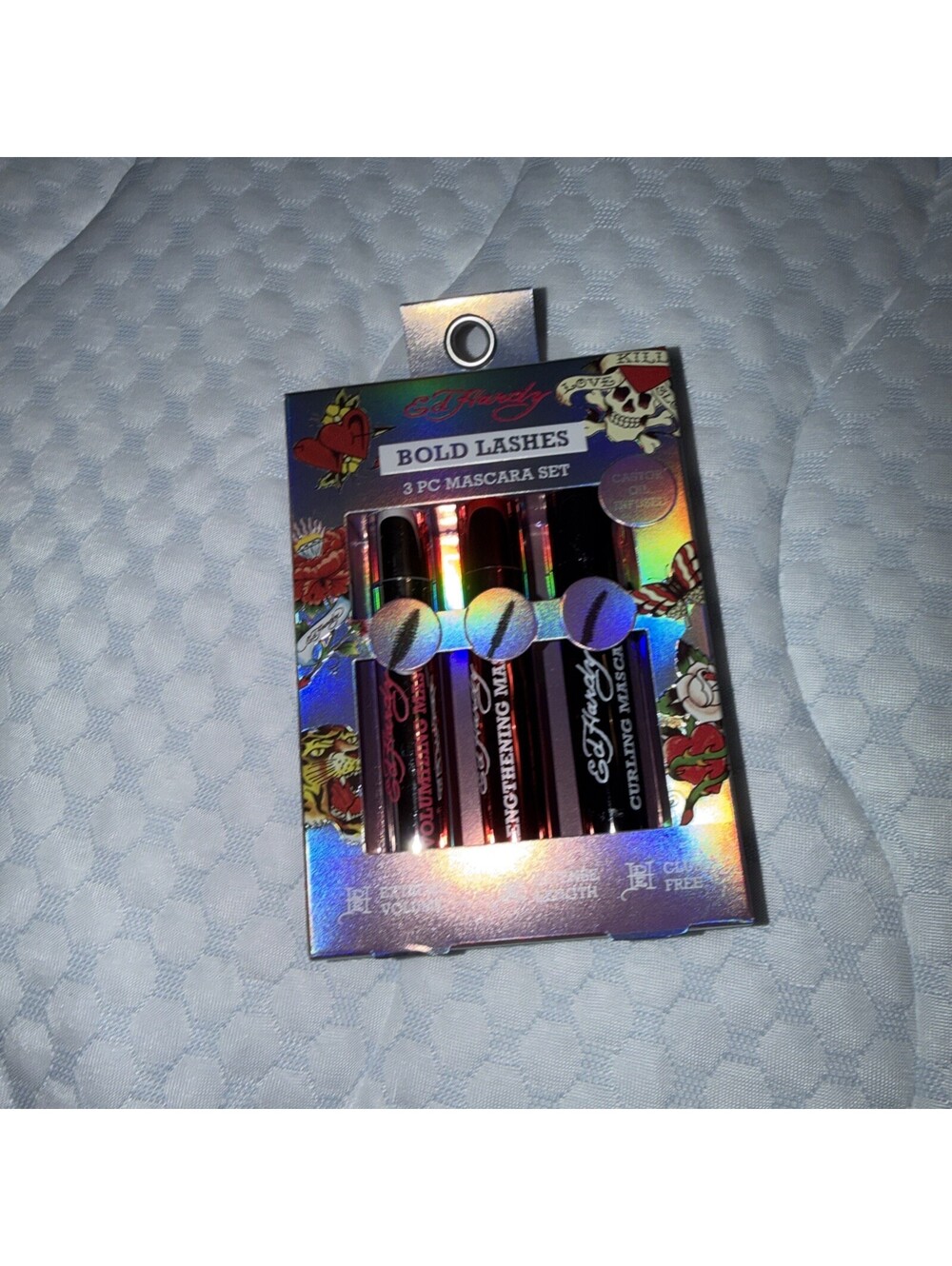 Ed Hardy bold lashes, three-piece mascara set nwt